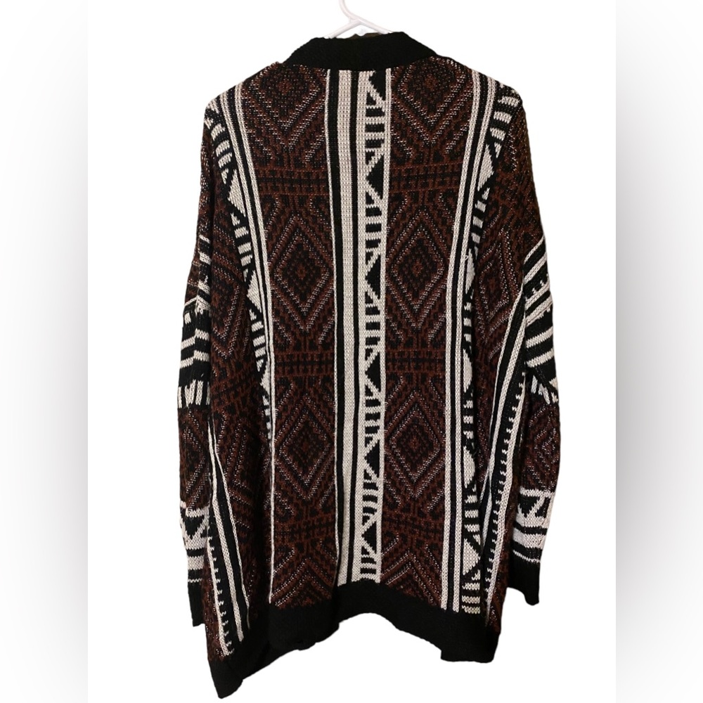 Ecote Urban Outfitter Open Front Cardigan Women Large Geometric Multicolor comfy - Picture 16 of 16